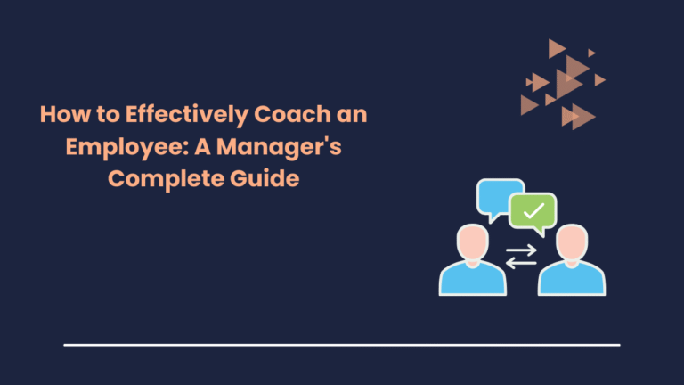 How to Effectively Coach an Employee