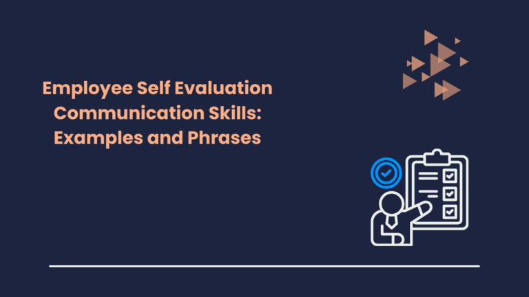 Employee Self Evaluation Communication Skills